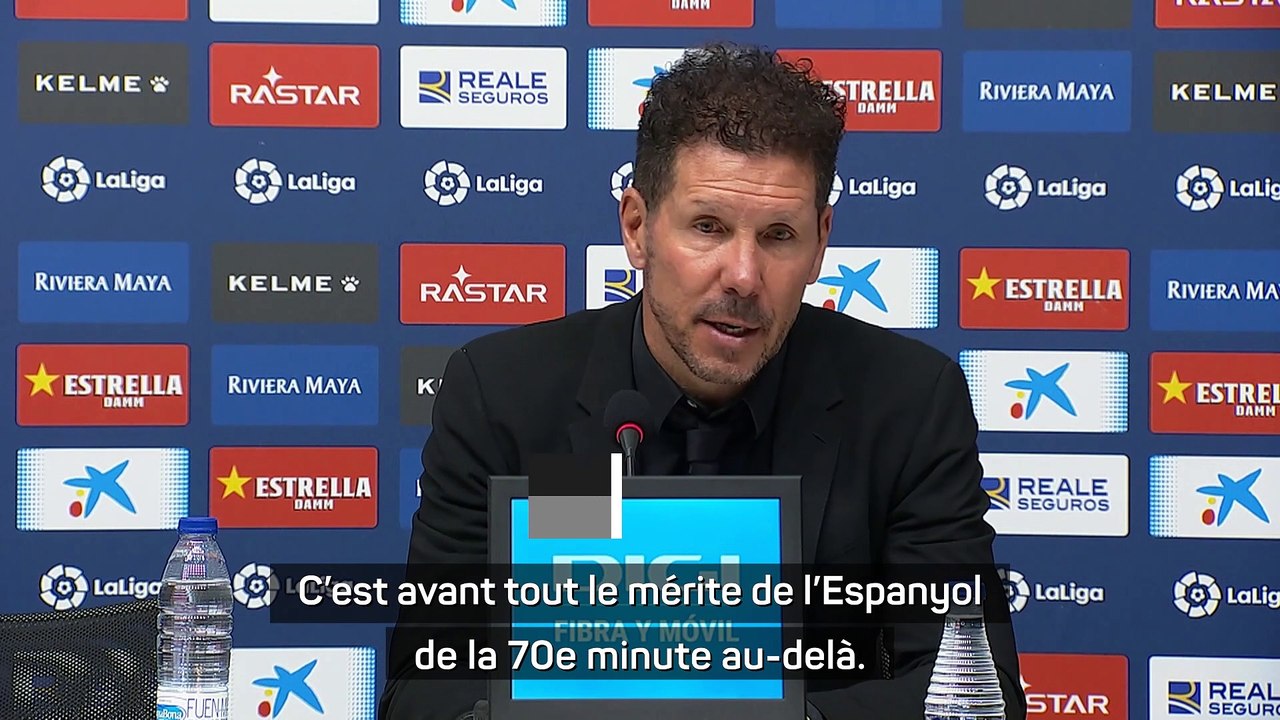 Diego Simeone : "C’est avant tout le mérite de l'Espanyol"