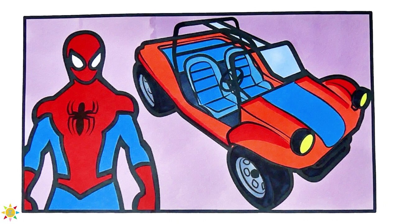 Spiderman Car Coloring Pages - วิดีโอ Dailymotion