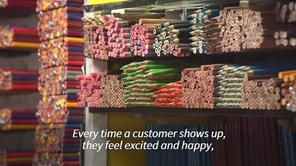 The pencil seller bringing colour to Tehran's bazaar for over 30 years