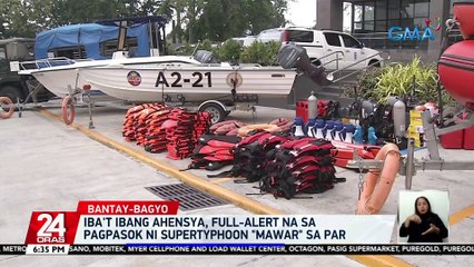 Iba't ibang ahensya, full-alert na sa pagpasok ni super typhoon "Mawar" sa PAR | 24 Oras