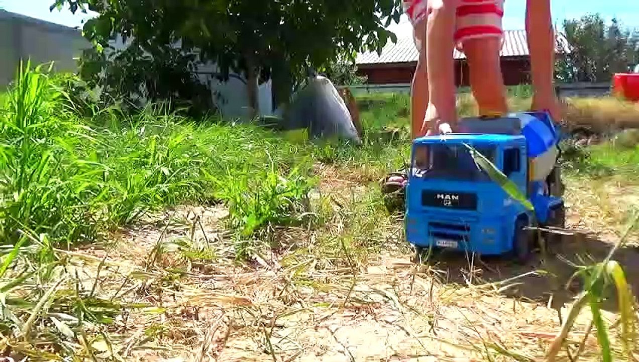 Funny stories about Tractor Excavator and Truck - compilation Alex ride on Power Wheels