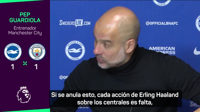 El ENFADO de PEP GUARDIOLA por un GOL ANULADO a HAALAND | DIARIO AS
