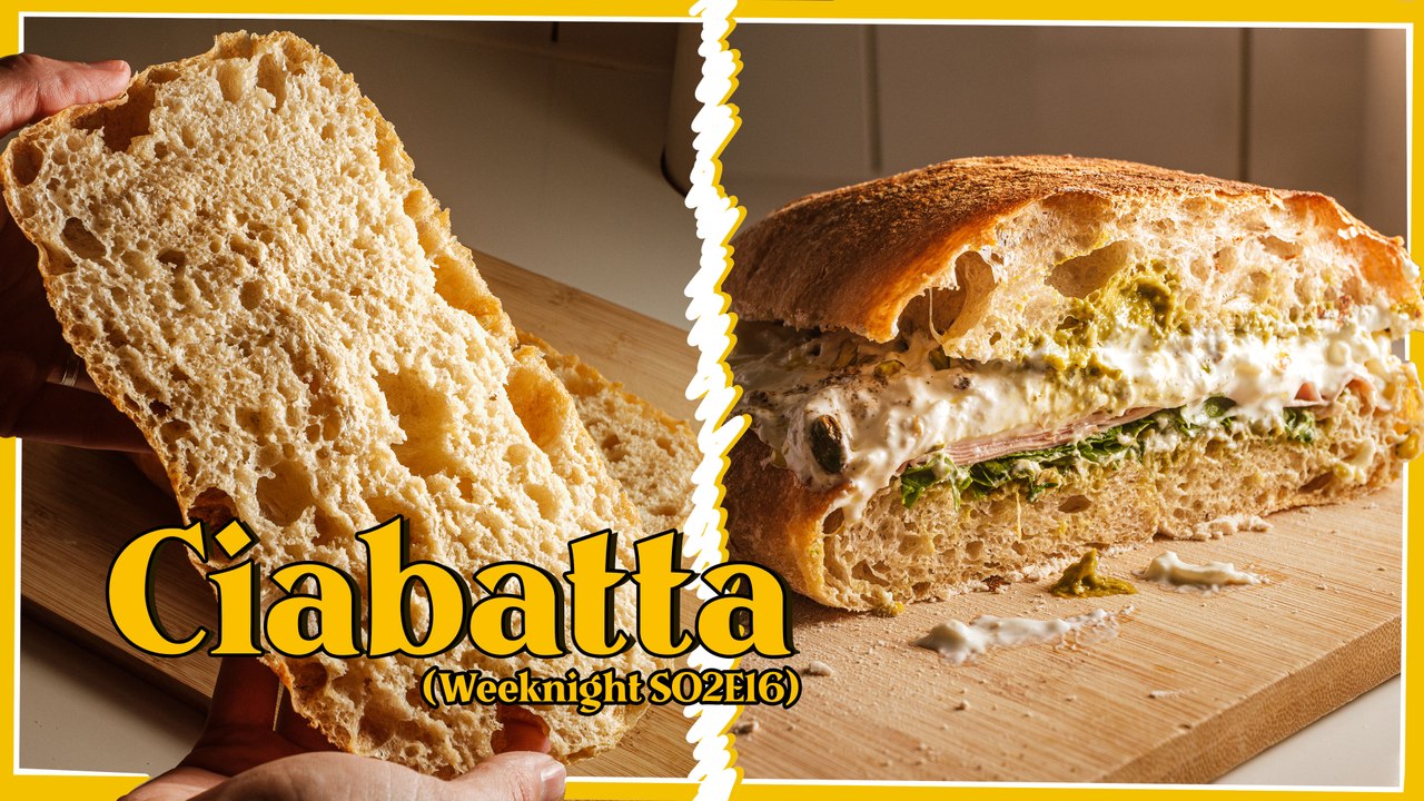 Comment faire un pain CIABATTA ?  + Recette de sandwich INCROYABLE