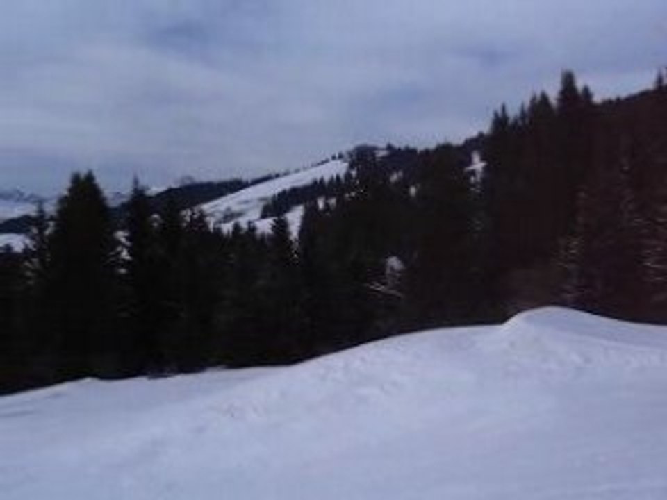 chute après saut à ski
