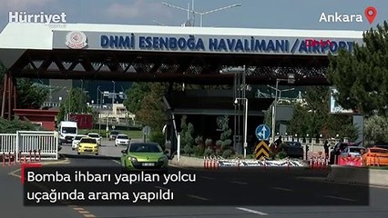 Bomba ihbarı yapılan yolcu uçağında arama yapıldı