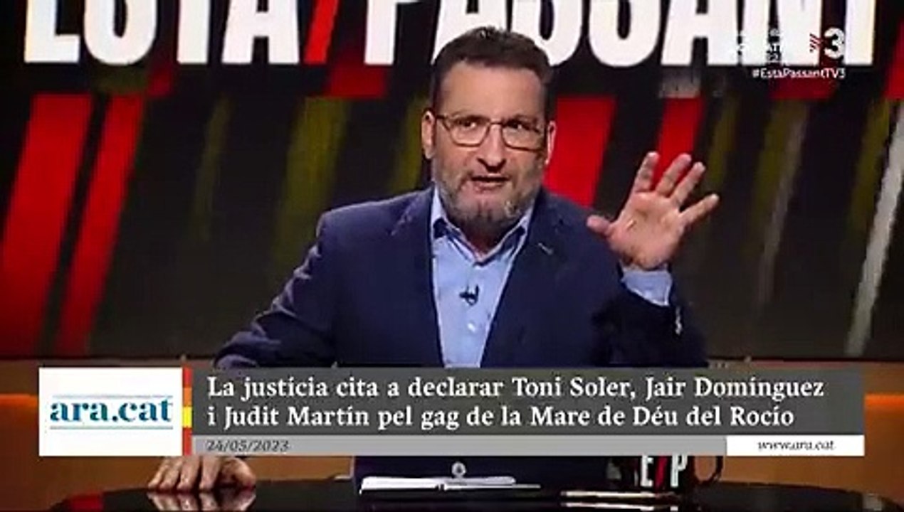 Toni Soler se mofa de su citación judicial por un gag de TV3: "Tengo pilates"