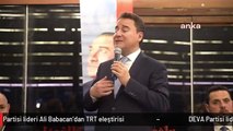 DEVA Partisi lideri Ali Babacan'dan TRT eleştirisi