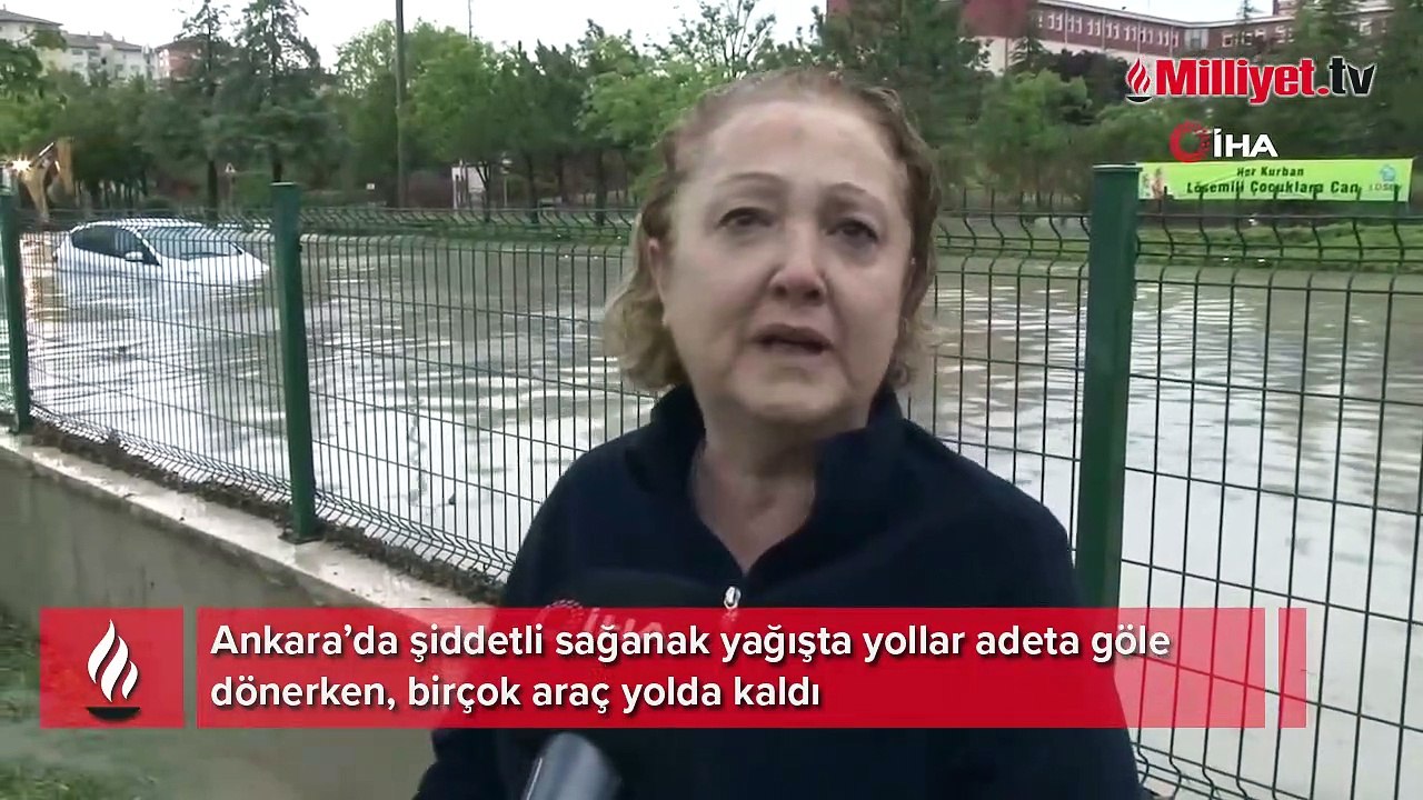 Gözyaşları içinde anlattı! Göle dönen yolda aracının içinde mahsur kaldı