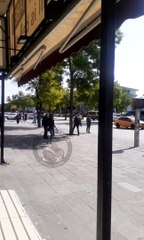 Ankara Keçiören'de bir vatandaş ağaçla dövüştü