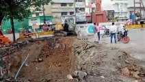 Drain construction work started
