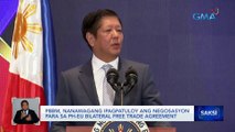 PBBM, nanawagang ipagpatuloy ang negosasyon para sa PH-EU bilateral free trade agreement | Saksi