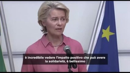 Скачать видео: Von der Leyen in Emilia Romagna: 