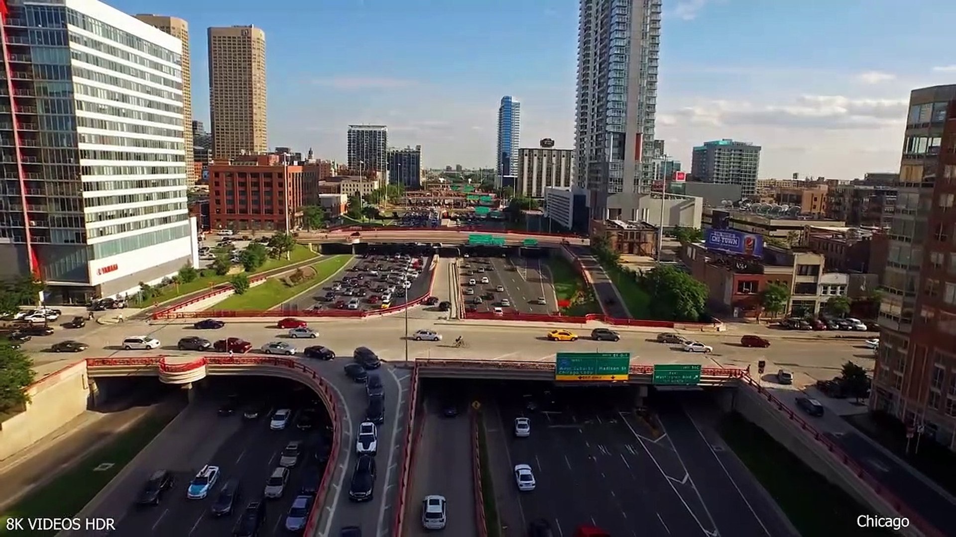 ⁣Flying over American Cities 8K Ultra HD Drone Video