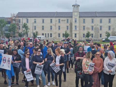 John Lynch tells Derry rally cuts are ‘an attack’ on youth workers and children they support