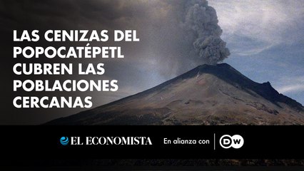 Las cenizas del Popocatépetl cubren las poblaciones cercanas