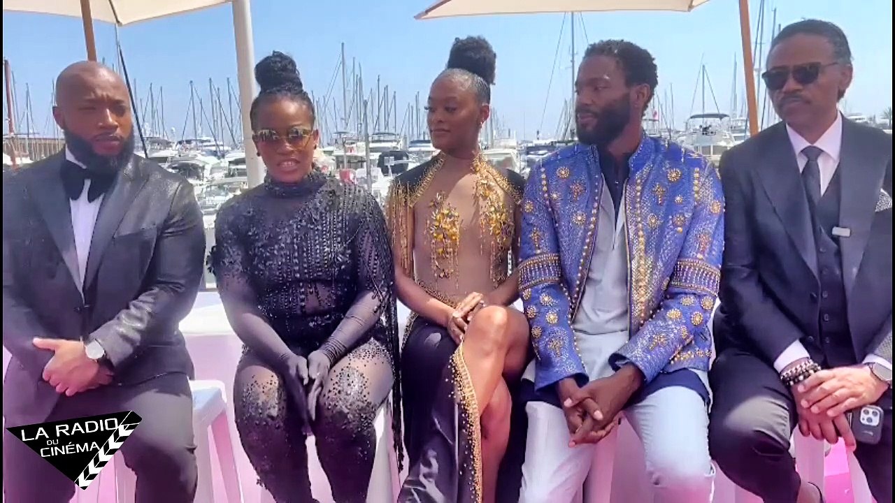#cannes 2023 L'équipe du film "Black Terror"  au pavillon Afriques