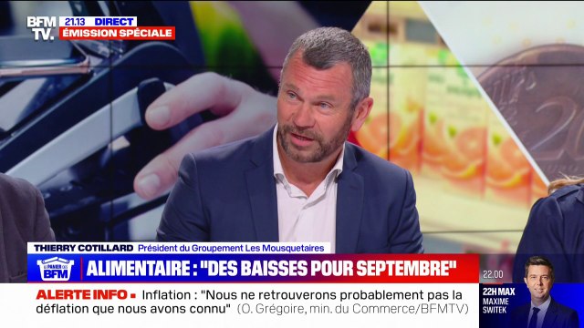 Prix de l'alimentaire: On va probablement casser ce pic d'inflation estime Thierry Cotillard, président du Groupement Les Mousquetaires