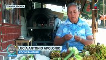 Cocinera otomí crea pizza gourmet de flores de maguey a la mexicana