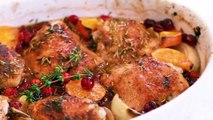 Easy Orange Cranberry Roasted Chicken Recipe - Perfect for the holidays!