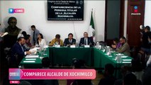 El alcalde de Xochimilco, compareció ante el Congreso de la CDMX