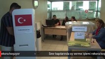 Sınır kapılarında oy verme işlemi rekora koşuyor