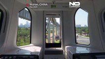 رونمایی از نخستین قطار هوایی با خط مغناطیسی معلق در چین