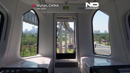 رونمایی از نخستین قطار هوایی با خط مغناطیسی معلق در چین