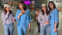 Kareena Kapoor Kriti Sanon Casual Look Airport Video Viral, Fans ने कहा ये बहने.... । Boldsky