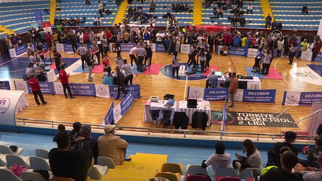 ERZURUM - Okul Sporları Bilek Güreşi Gençler Türkiye Şampiyonası başladı