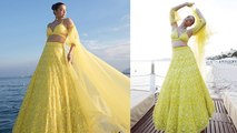 Cannes Red Carpet 2023: Surveen Chawla Yellow Lehenga Debut Look Viral | Boldsky