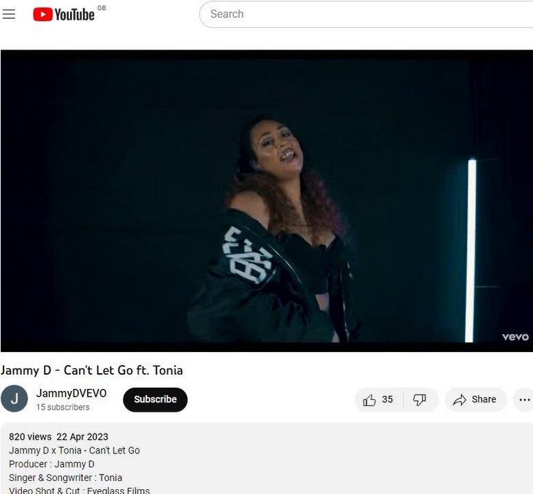 Jammy D ft Tonia - Can't Let Go ...OUT NOW