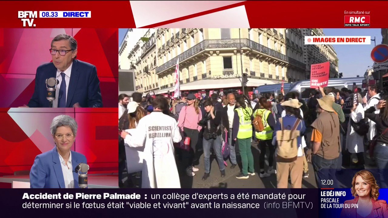 "Merci à eux d'être là": Sandrine Rousseau (EELV) apporte son soutien aux manifestants devant l'AG de TotalEnergies