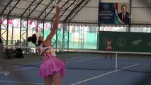 ŞIRNAK - 2. Uluslararası Cudi Cup Tenis Turnuvası'nda çeyrek ve yarı final maçları yapıldı