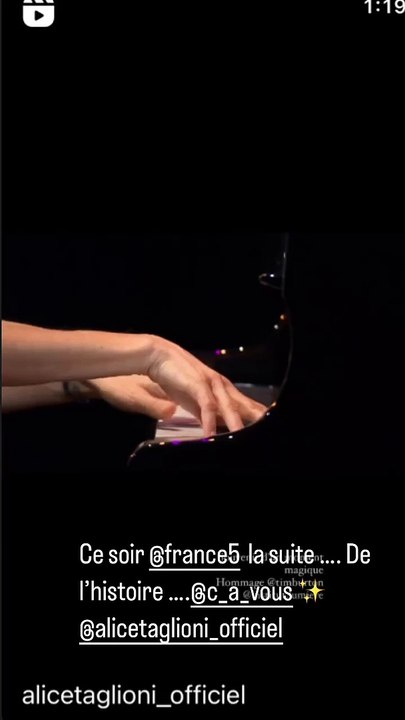 Laurent Delahousse a relayé sur Instagram la venue de sa compagne Alice Taglioni dans C à vous