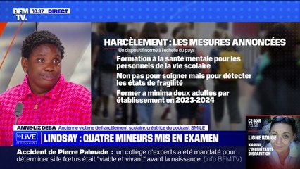 Harcèlement scolaire: pour Anne-Liz Deba, ancienne victime, "on se retrouve toujours bloqués par l'administration des écoles"