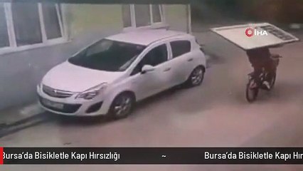Bursa'da Bisikletle Kapı Hırsızlığı