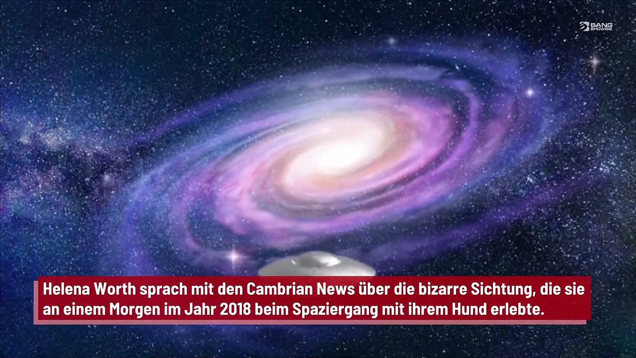 UFO verschwindet in geschmolzener Lava