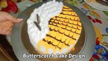 बिना नोजल के एकदम नए डिजाइन से बनाएं केक | ButterScotch Cake Design Bakery Style | Without Nozzle |