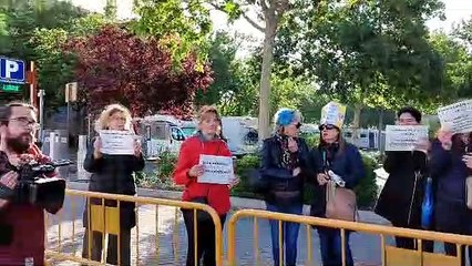 Protestas de los funcionarios de Justicia de Valladolid durante la visita de la ministra Llop