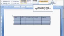 Αλλαγή περιγραμμάτος σε πίνακα