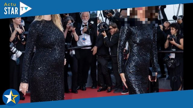 Virginie Efira enceinte à Cannes : grossesse et glamour sur tapis rouge... son look copié par un gra