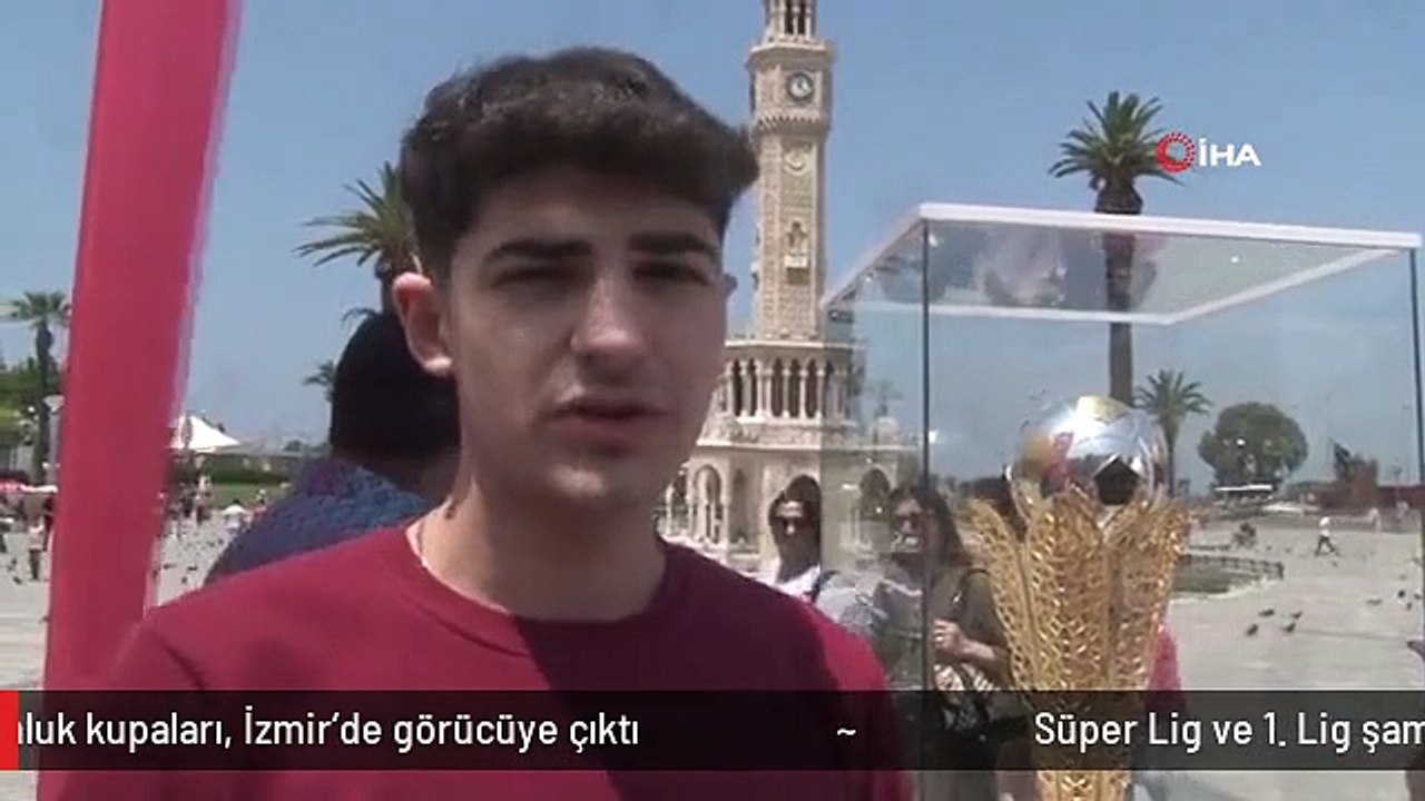 Süper Lig ve 1. Lig şampiyonluk kupaları, İzmir'de görücüye çıktı