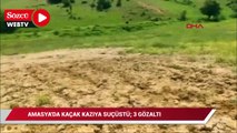 Amasya'da kaçak kazıya suçüstü; 3 gözaltı