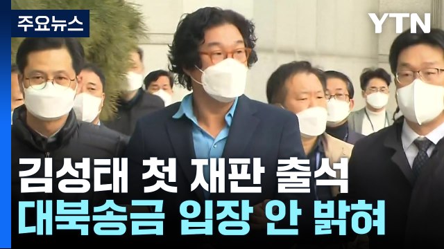 첫 공판 나온 김성태... 대북송금 입장 나중에 / YTN