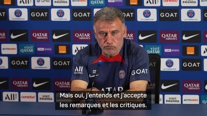 PSG - Galtier : "Je comprends les remarques et les critiques mais..."