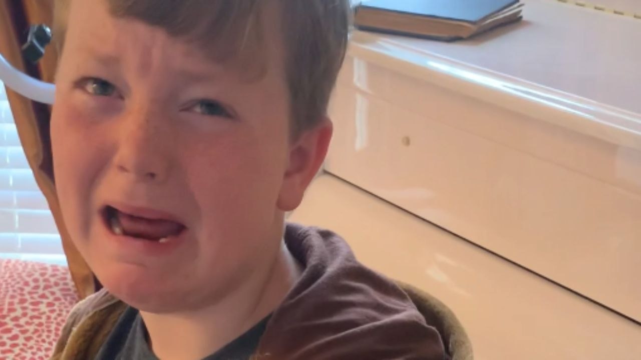 Little boy cries from unwanted feels after listening to Lewis Capaldi