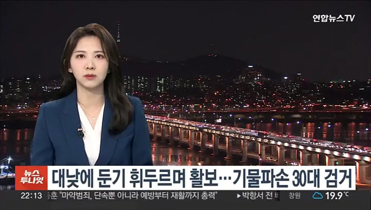대낮에 둔기 휘두르며 활보…기물파손 30대 검거