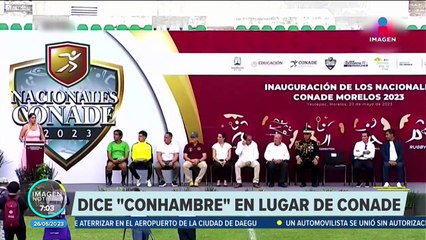 VIDEO: Maestro de ceremonias llama "Con hambre" a la CONADE