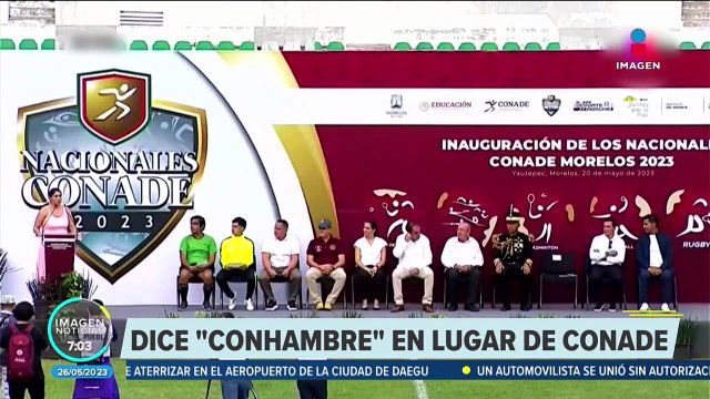 VIDEO: Maestro de ceremonias llama Con hambre a la CONADE