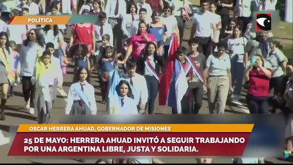 25 de Mayo: Herrera Ahuad invitó a seguir trabajando por una Argentina libre, justa y solidaria